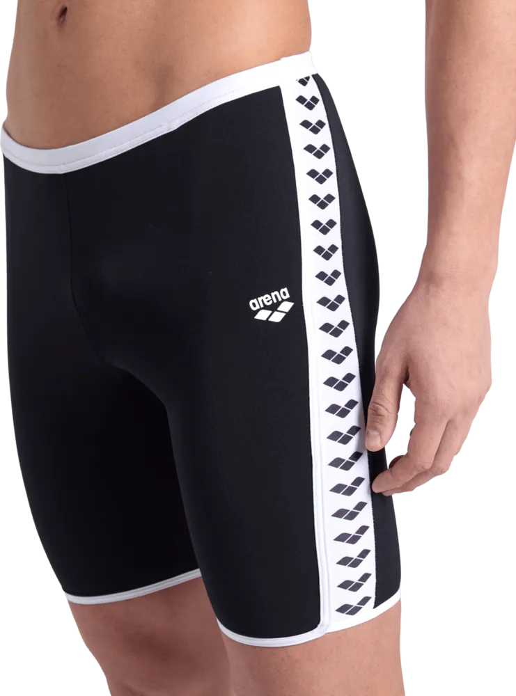 ARENA MĘSKIE JAMMER ICONS SWIM SOLID BLACK-WHITE 005127/510