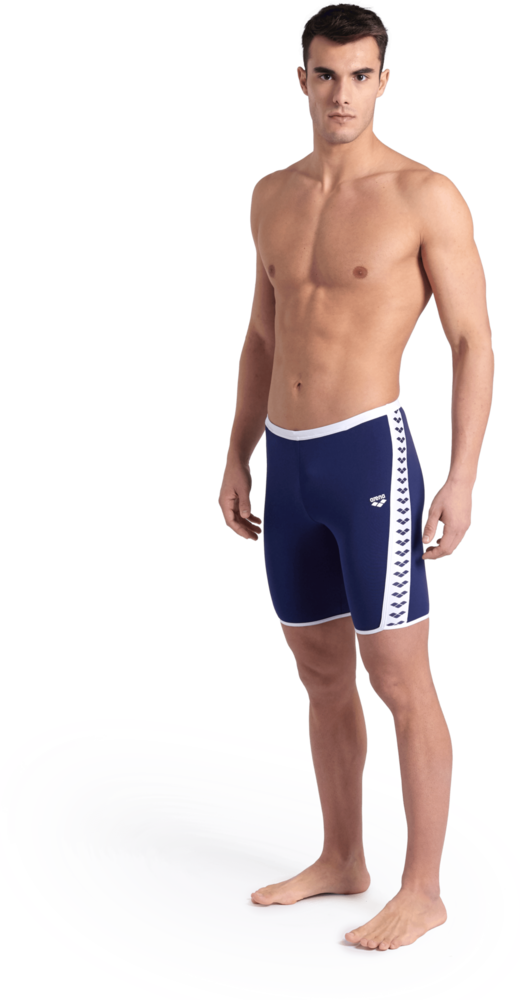 ARENA MĘSKIE JAMMER ICONS SWIM SOLID NAVY-WHITE 005127/710