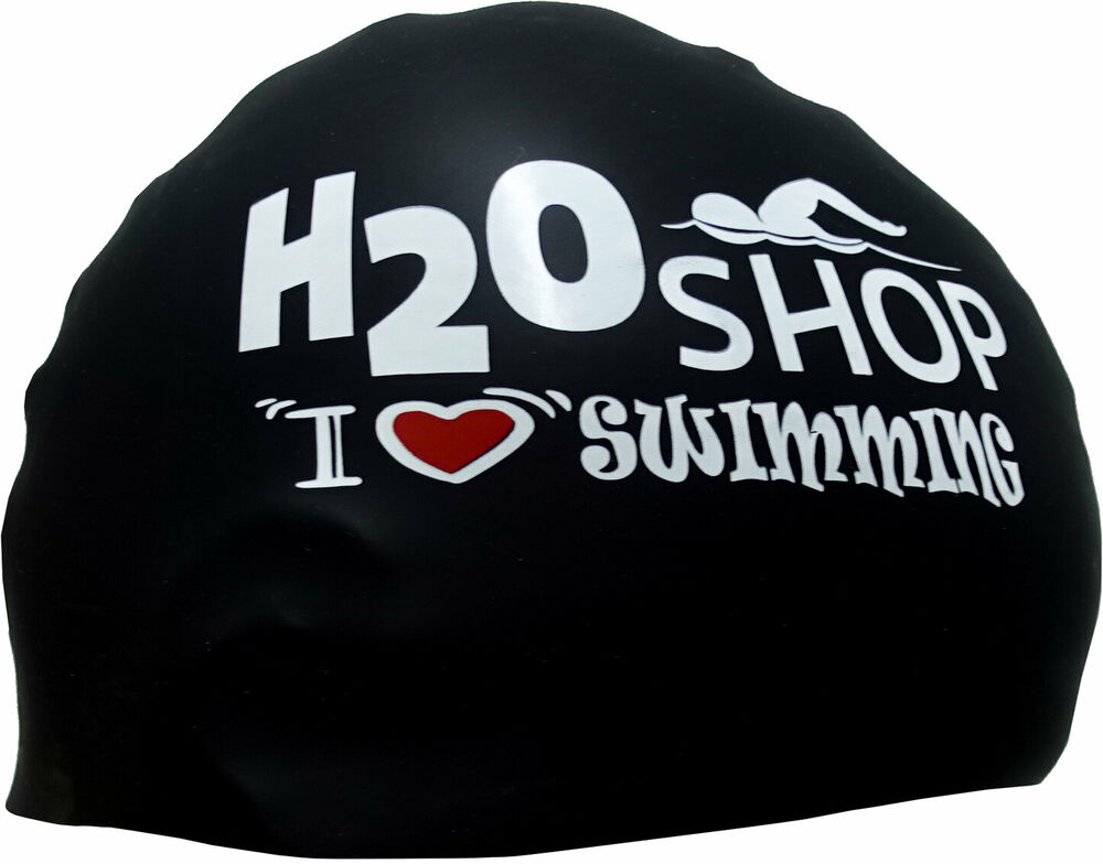 CZEPEK TRENINGOWY - STARTOWY  H2OSHOP.PL BLACK  I LOVE SWIMMING