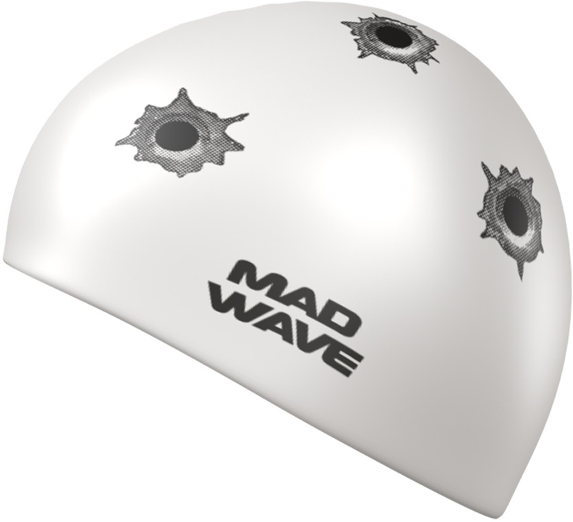 MAD WAVE CZEPEK SILICONE CAP  BULLET PROOF  white  M055101002W