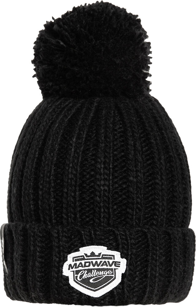 MAD WAVE  CZAPKA  POM-POM BLACK