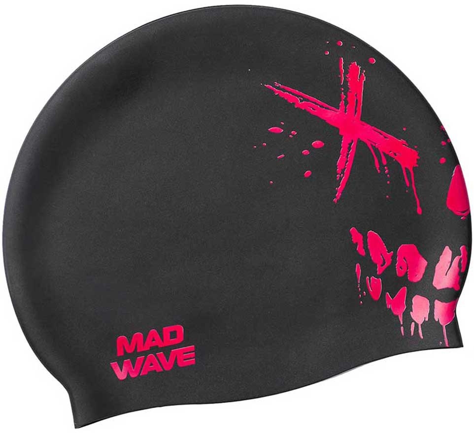 MAD WAVE CZEPEK JUNIOR  SILICONE CAP CRAZY SCULL PINK  M057001011W