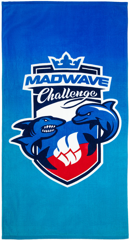MAD WAVE DUŻY RĘCZNIK  TOWEL MAD WAVE CHALLENGE  70x140cm BLUE RED  M076502000WW
